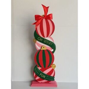 Ashland Berry Jolly Christmas Tabletop Decor Oh What Fun Ornament Sign